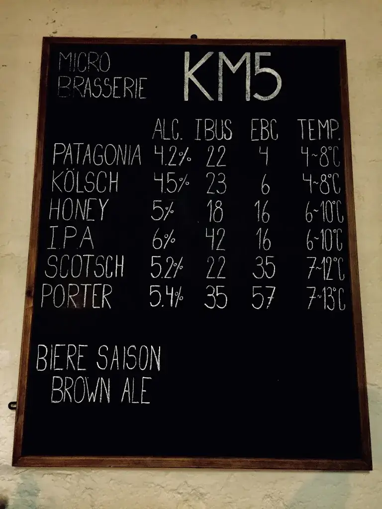 Menu_KM5 Bière artisanale_Génissac_image_1