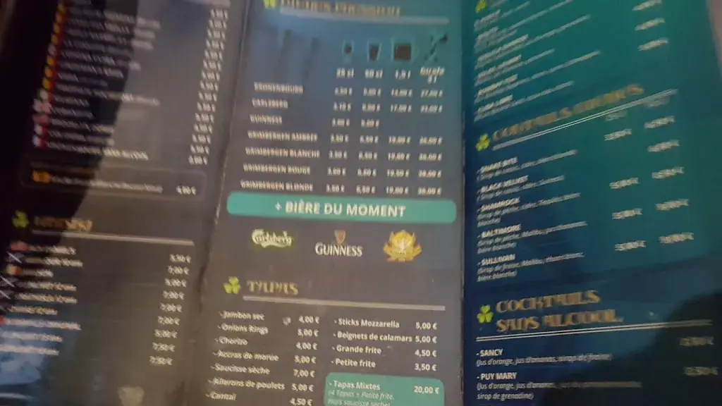 Menu_Kyllian's Pub_Issoire_immagine_3