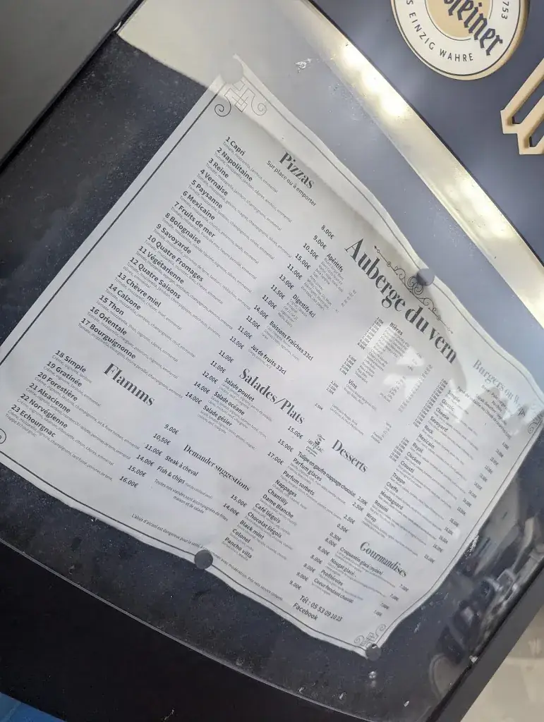 Menu_Auberge du Vern_Grignols_image_2