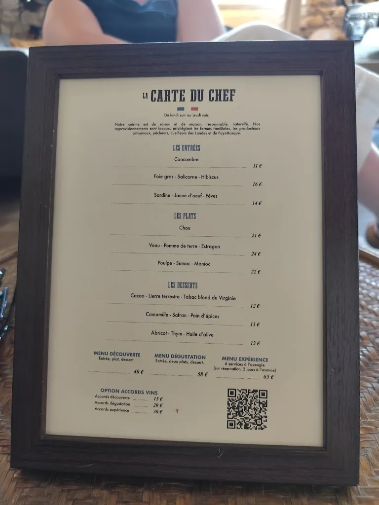 Menu_Chez Nous, French Pub & Savoir-Vivre_Dax_immagine_1