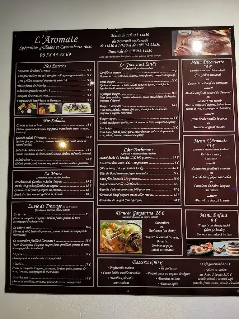 Menu_L'Aromate_Hiersac_immagine_3