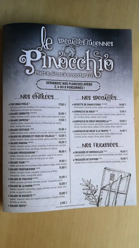 Menu_Le Pinocchio_Issoire_immagine_1