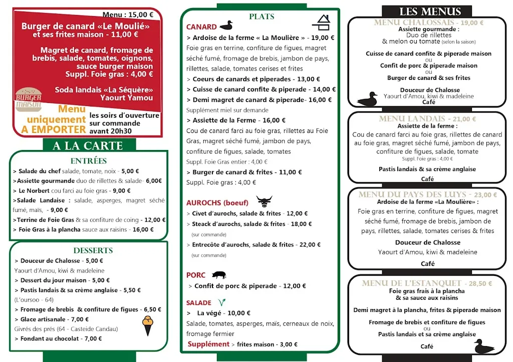 Menu_L'Estanquet deu guit (Ferme Moulié)_Brassempouy_image_1