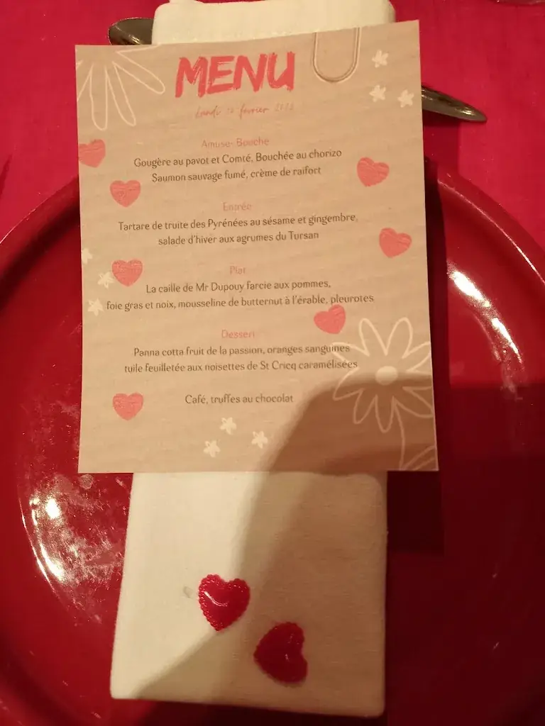 Menu_L'Auberge du laurier_Saint-Cricq-Chalosse_image_2