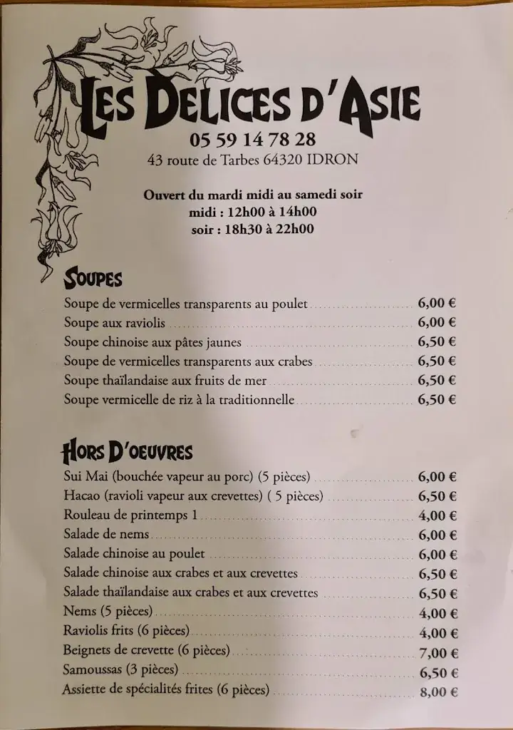 Menu_Délices d'Asie Sarl_Idron_image_3