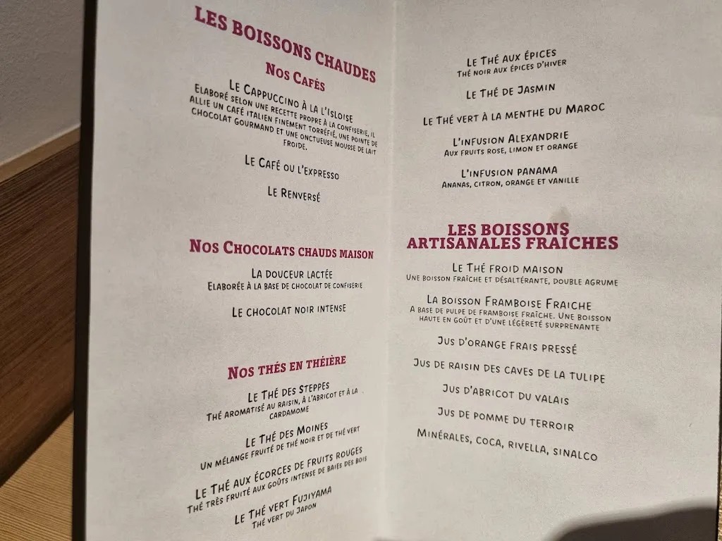Menu_Confiserie, Salon de Thé Yves Hohl_L'Isle_image_1