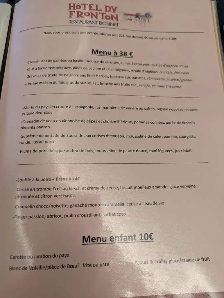 Menu_Maison Bonnet Itxassou_Itxassou_immagine_1
