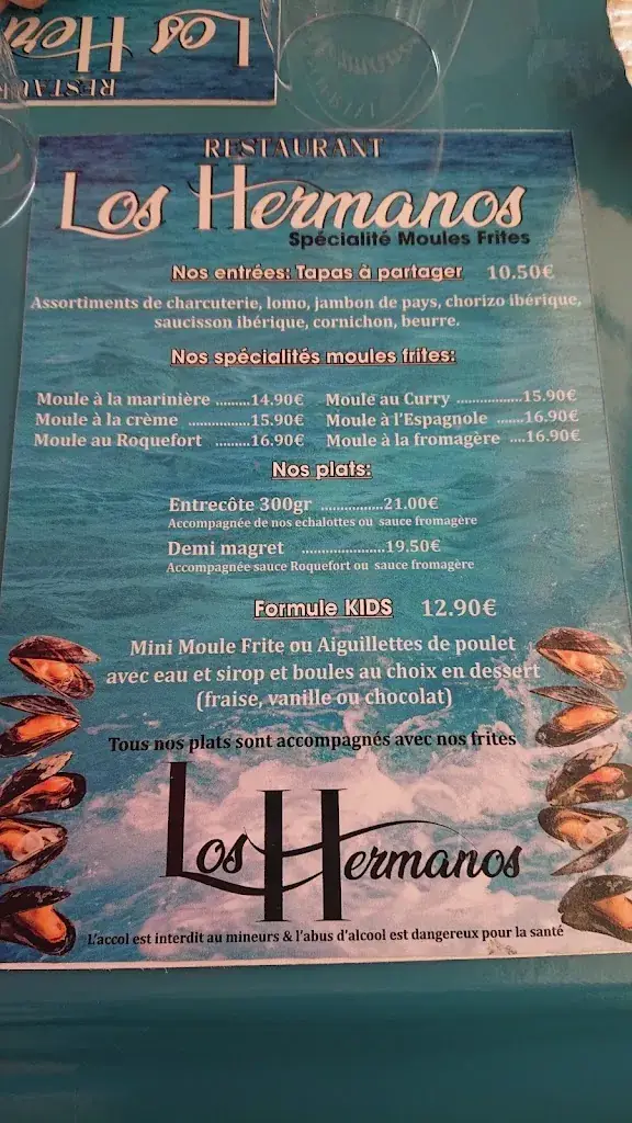 Menu_Moule frite maison a volonté LOS HERMANOS_Hourtin_image_4