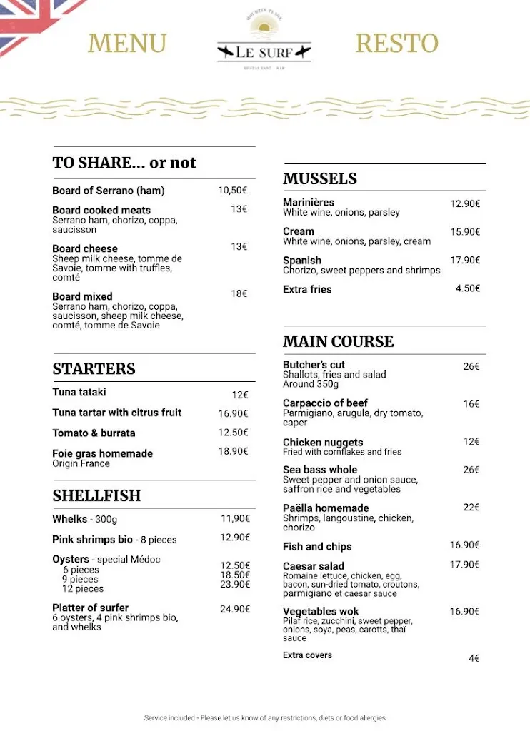 Menu_Le Surf_Hourtin_image_3