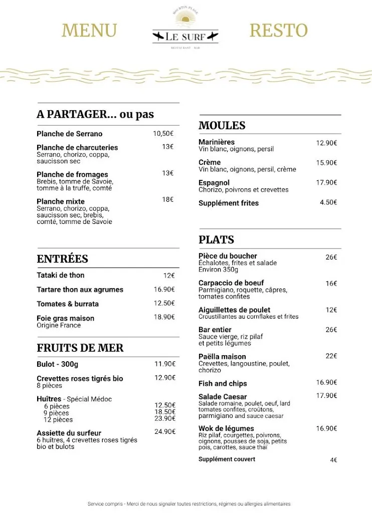Menu_Le Surf_Hourtin_image_4