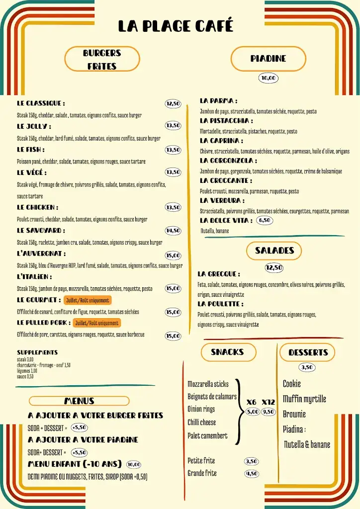 Menu_LA PLAGE CAFE_Hourtin_image_1