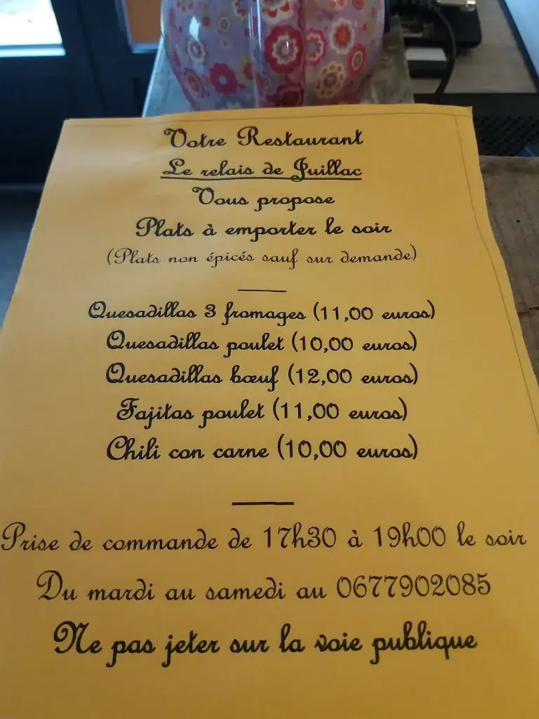 Menu_Relais de Juillac_Juillac_image_3