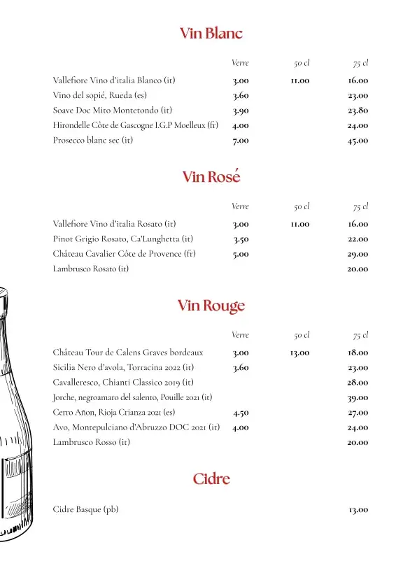 Menu_Le restaurant italien La Trattoria della Nonna_Hendaye_image_3