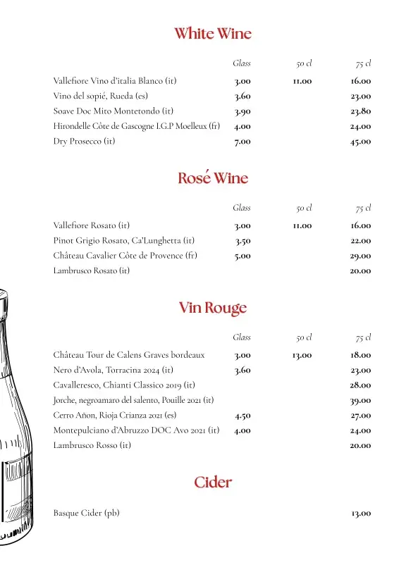 Menu_Le restaurant italien La Trattoria della Nonna_Hendaye_image_4