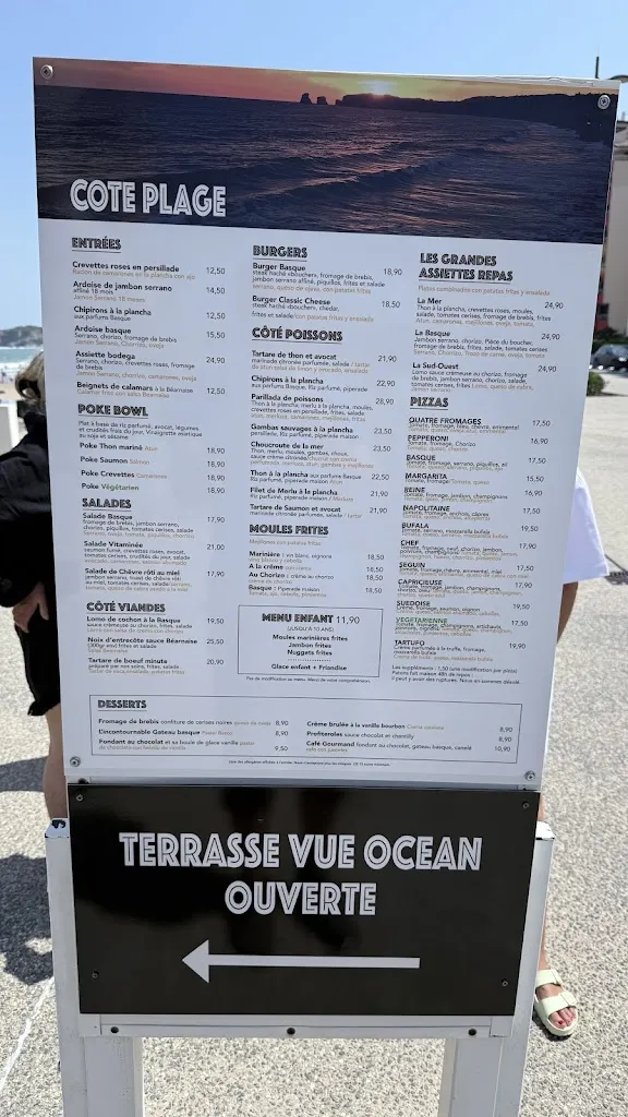 Menu_Côté Plage Hendaye_Hendaye_image_1