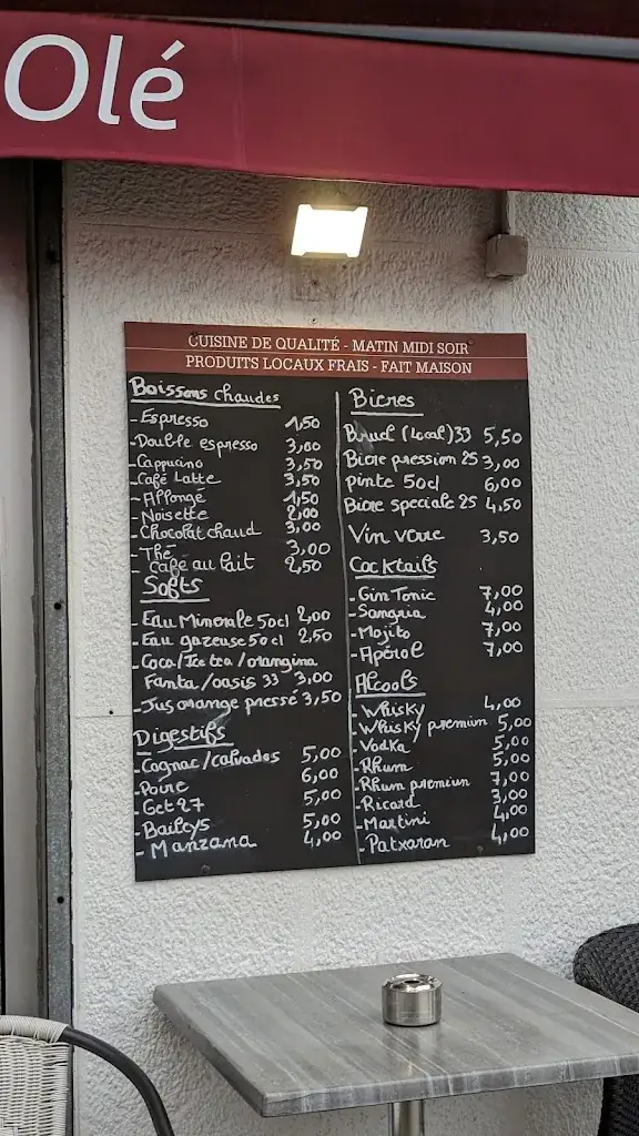 Menu_Le cafe ole_Hendaye_image_4