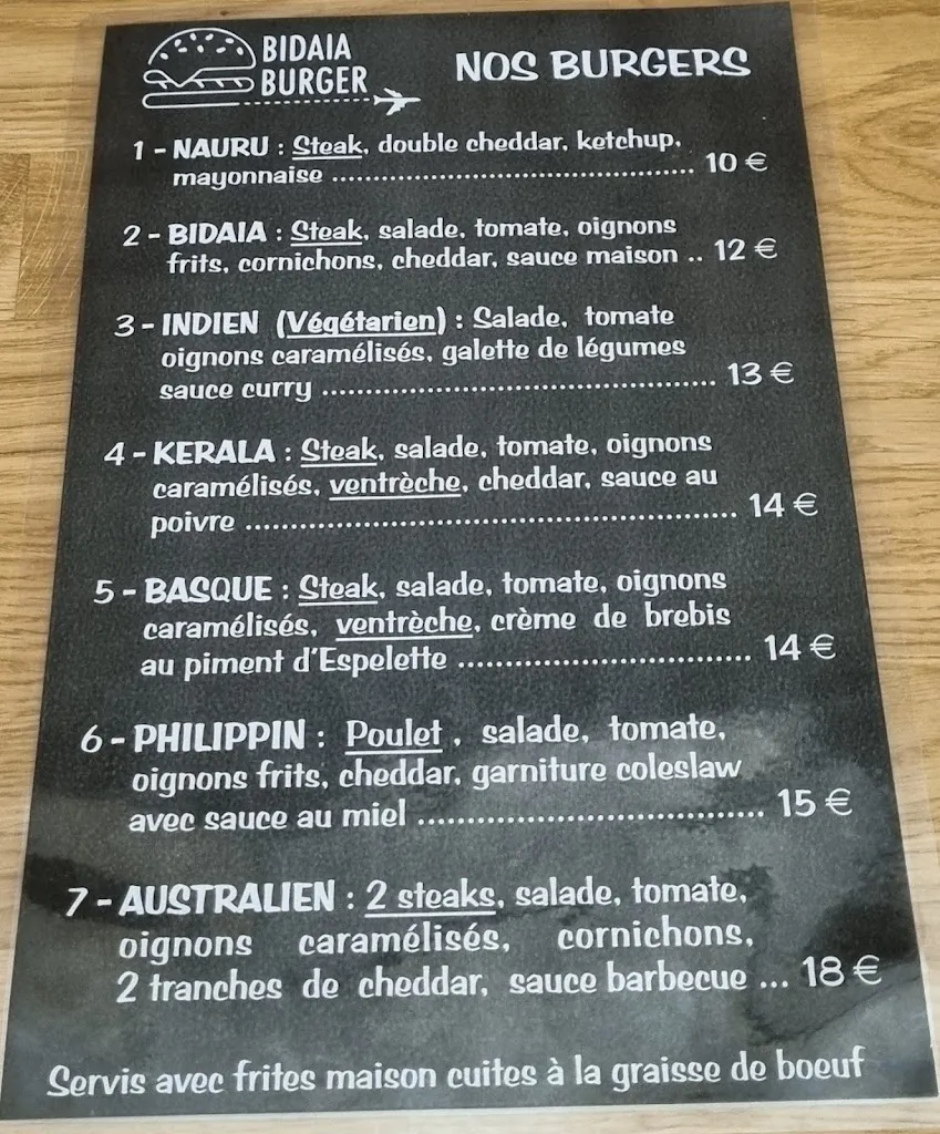 Menu_Bidaia Burger_Hendaye_image_4