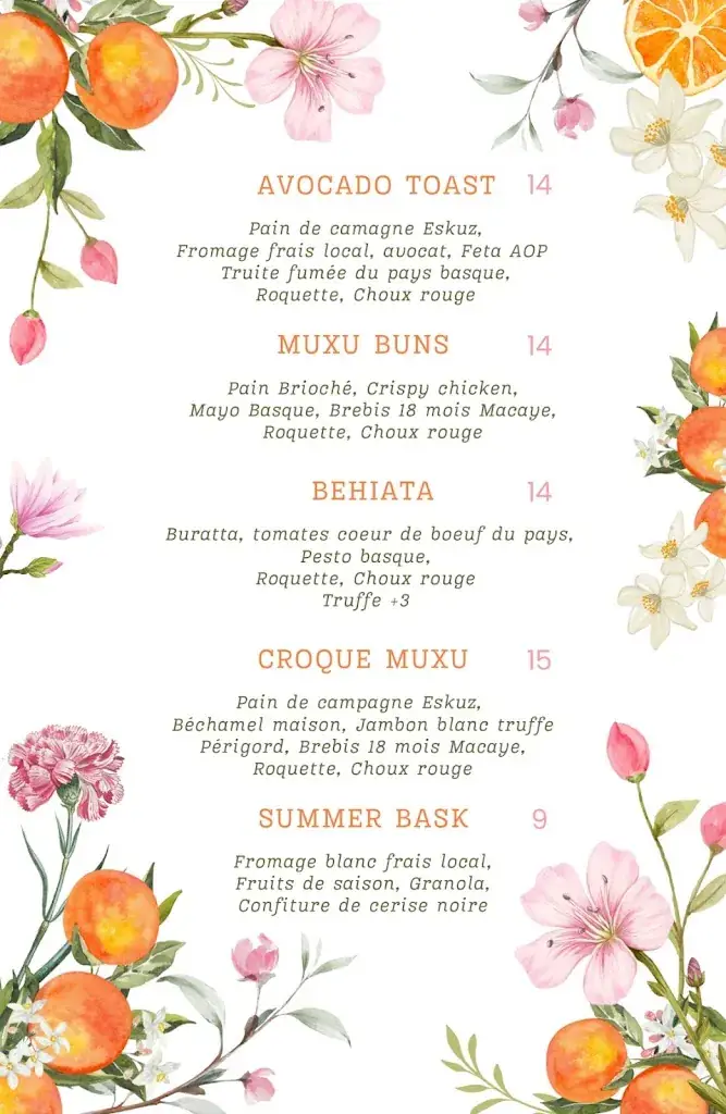 Menu_Muxu Hendaye_Hendaye_image_1