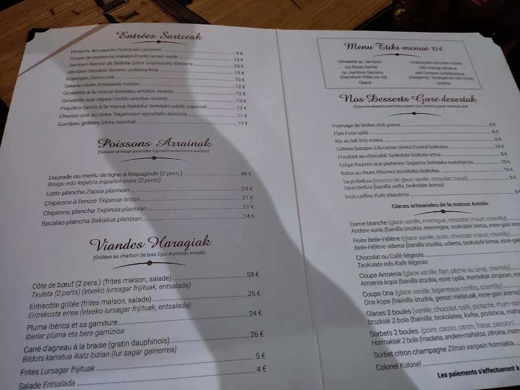 Menu_Arroenia - cuisine Basque_Urrugne_image_2