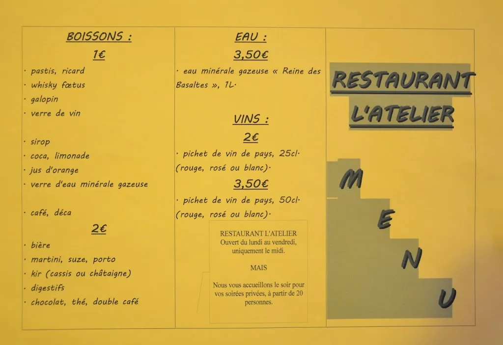 Menu_Restaurant L'Atelier_Labégude_immagine_2