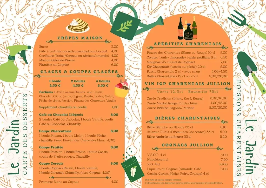 Menu_Le Jardin - Terrasse Gourmande_Jonzac_image_2