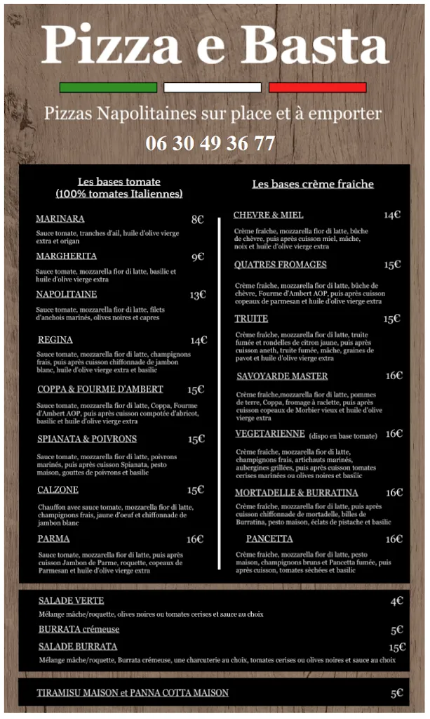 Menu_PIZZA E BASTA La Jarne_Jarne_image_1
