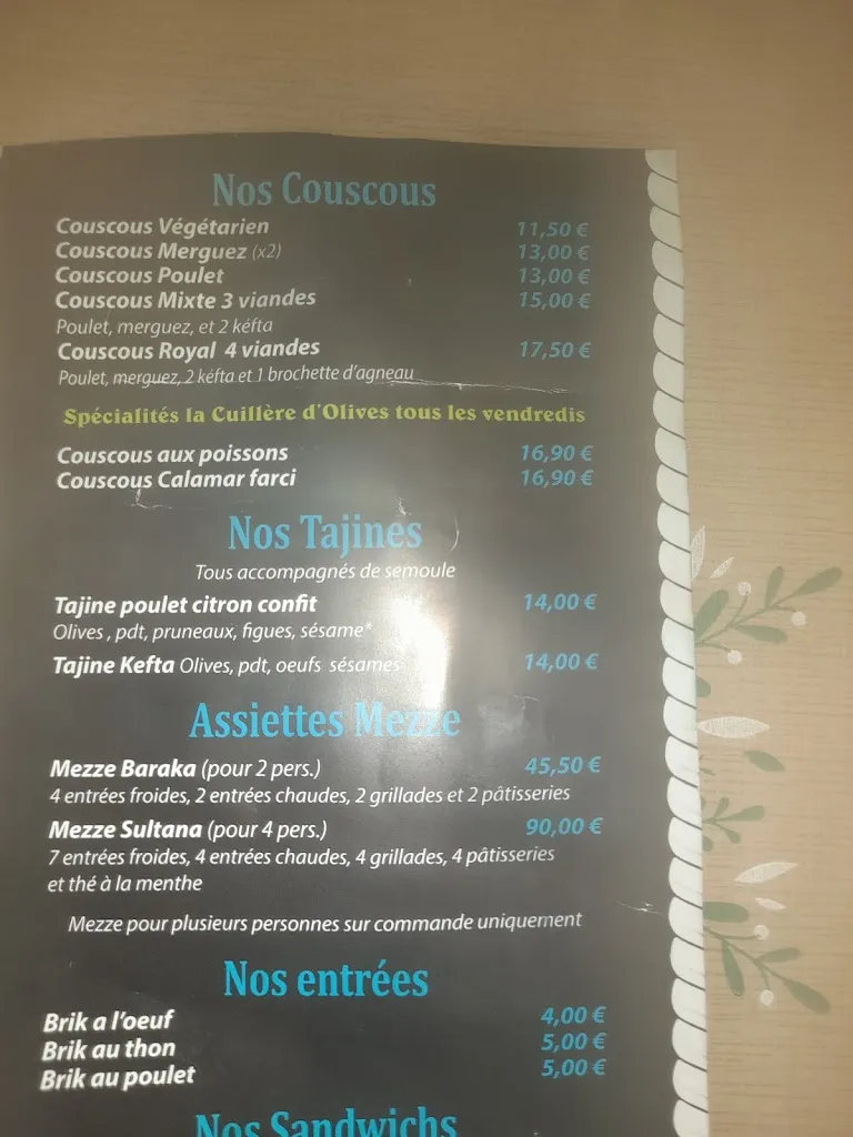 Menu_La Cuillère d'Olives_Clavette_image_3