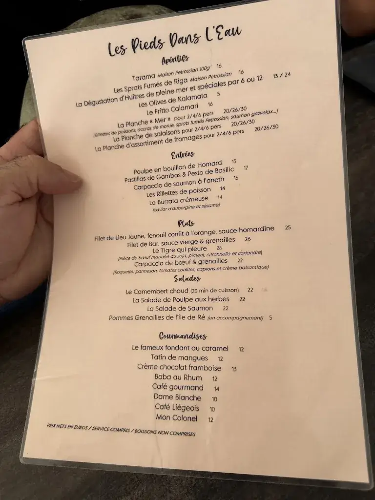 Menu_Restaurant Les Pieds dans l'Eau_Flotte_image_3