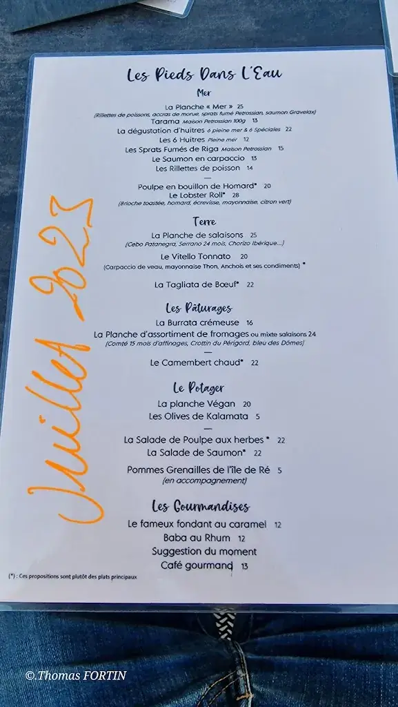 Menu_Restaurant Les Pieds dans l'Eau_Flotte_image_4