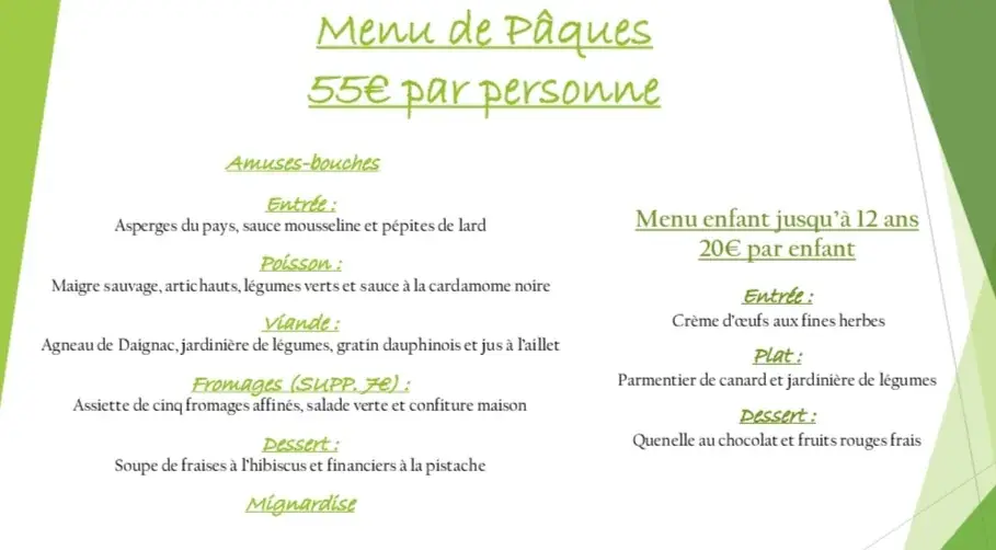 Menu_Restaurant de L'Abbaye_Sauve_image_2