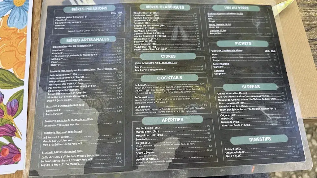 Menu_La Floriane Restaurant & Bar Pub Glacier_Sauve_image_3