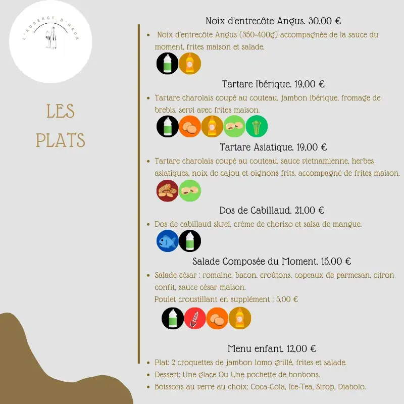 Menu_L'Auberge d'Haux_Haux_image_1