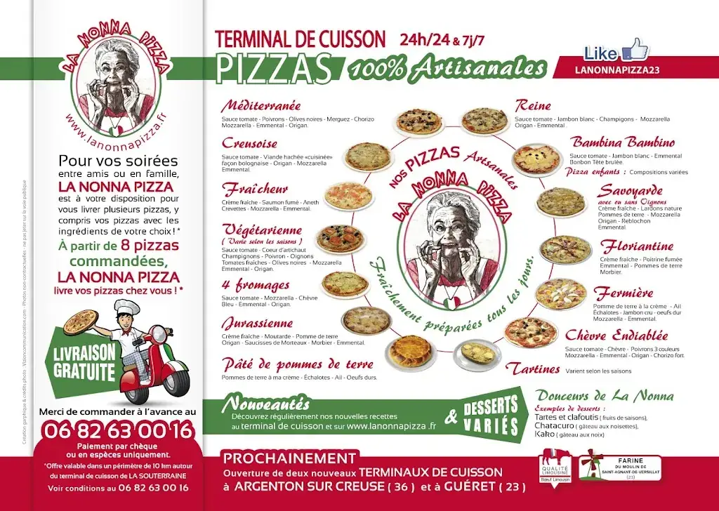 Menu_LA NONNA PIZZA_Souterraine_imagen_1