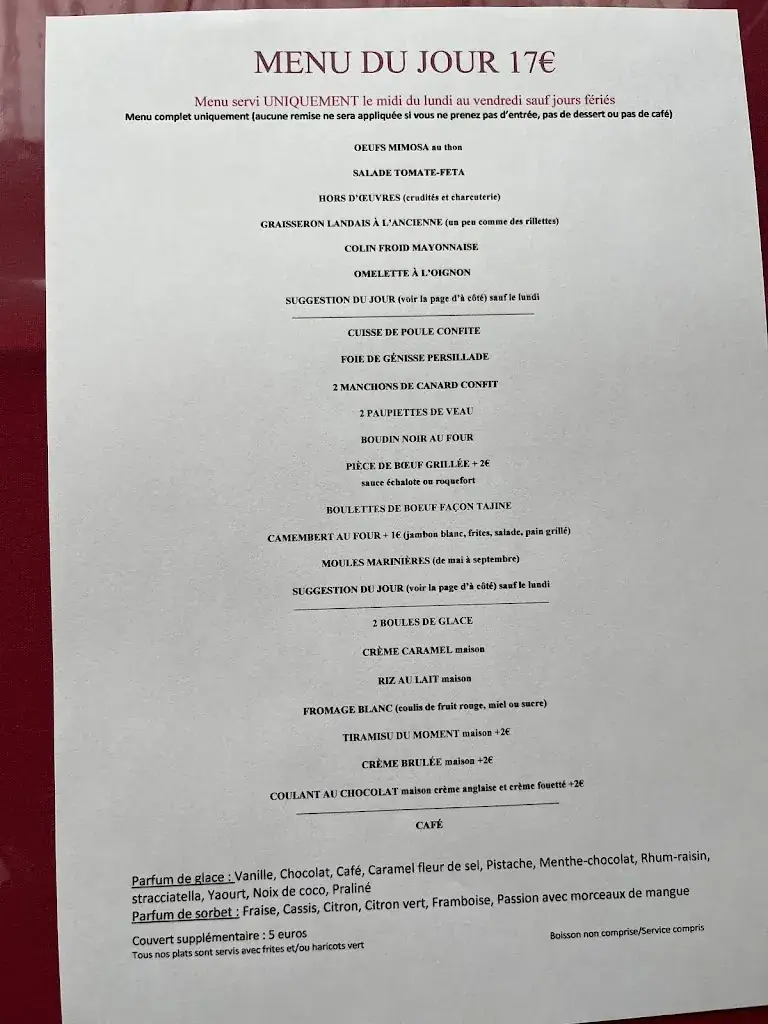 Menu_Restaurant Brémontier_Labouheyre_image_1