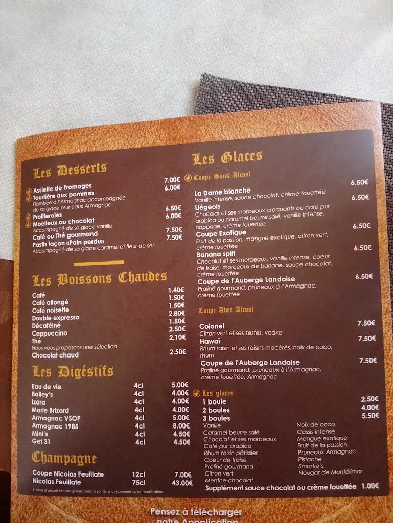 Menu_Auberge Landaise_Lüe_image_1