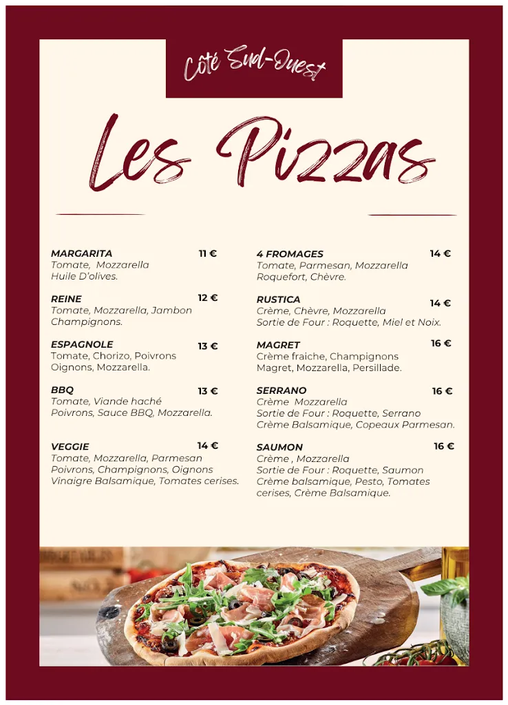 Menu_Côté Sud-Ouest_Labenne_immagine_1