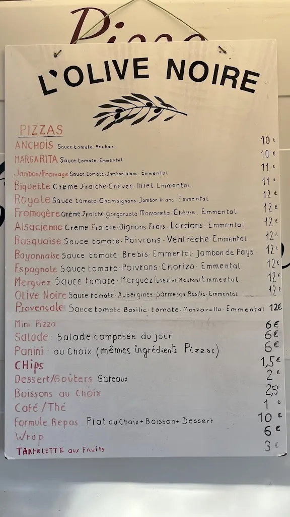 Menu_L’olive noire_Labenne_image_1