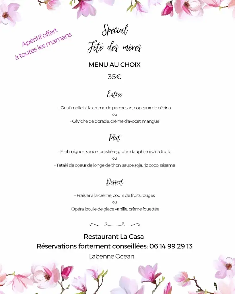 Menu_LA CASA | Restaurant et bar à ambiance_Labenne_image_1