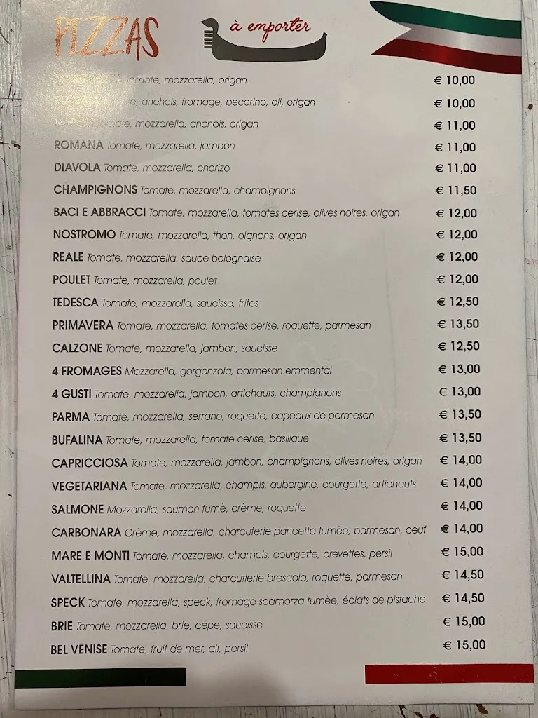 Menu_La belle Venise_Labenne_image_1