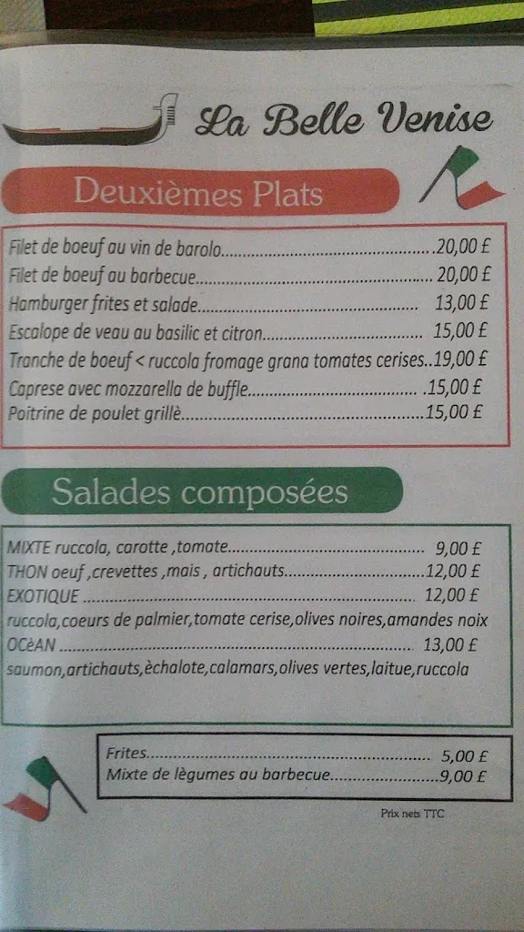 Menu_La belle Venise_Labenne_image_4