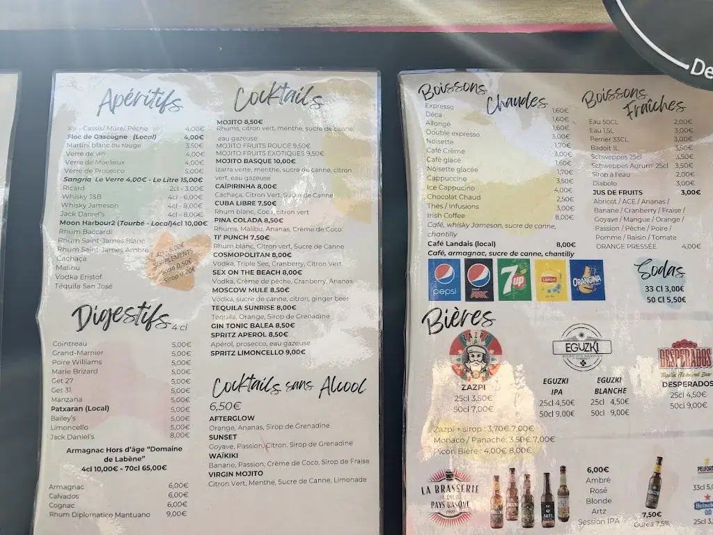 Menu_Sylvabar Restaurant_Labenne_immagine_1