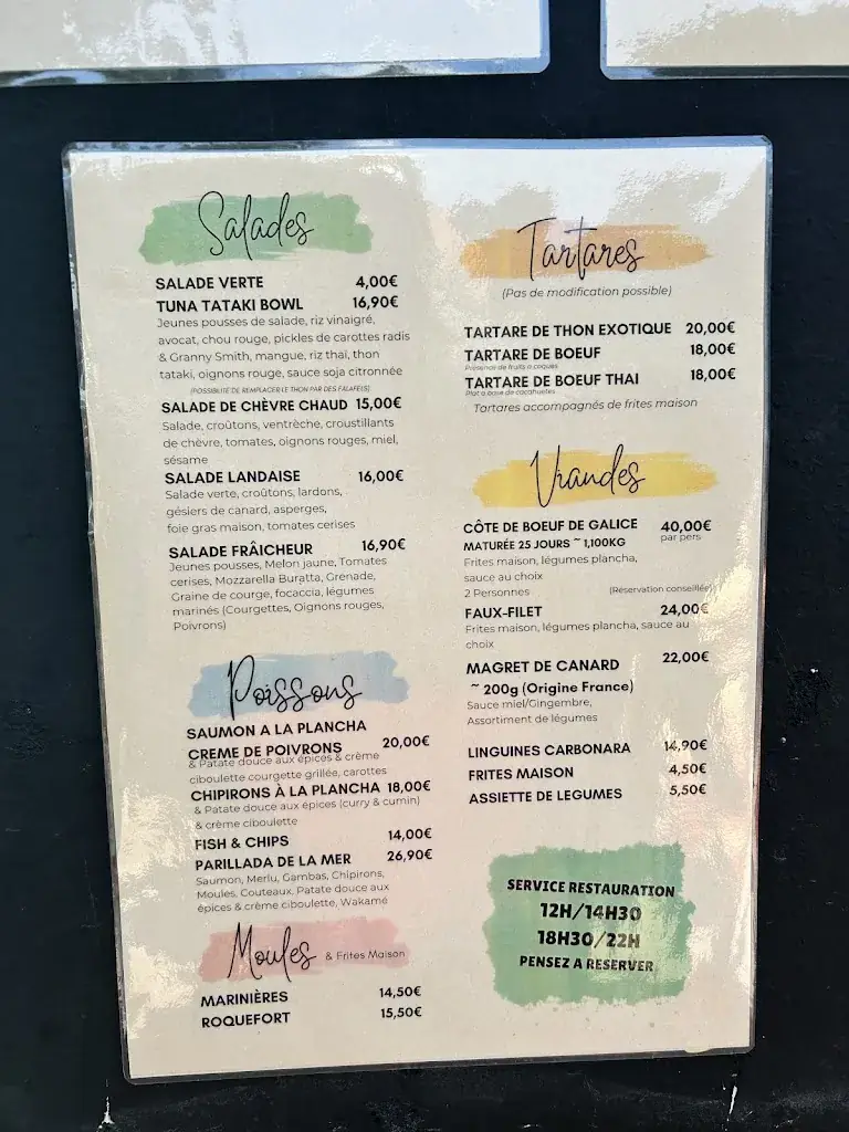 Menu_Sylvabar Restaurant_Labenne_immagine_2