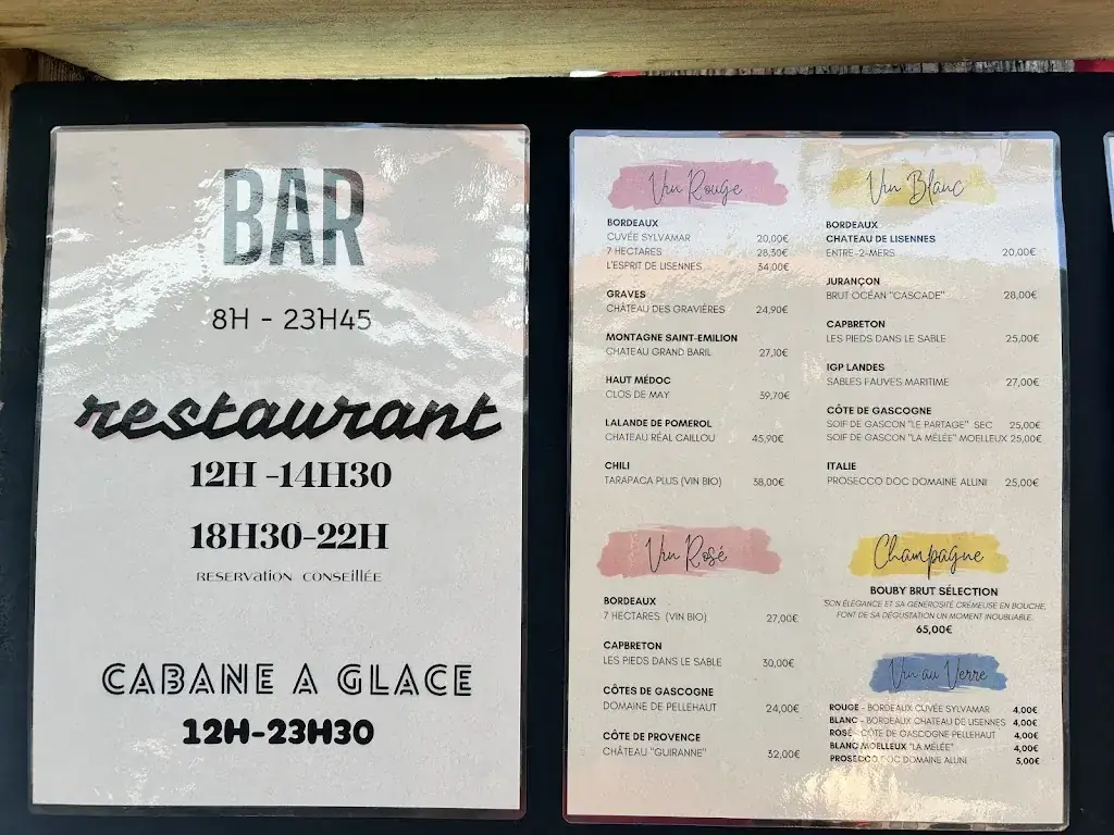 Menu_Sylvabar Restaurant_Labenne_immagine_3