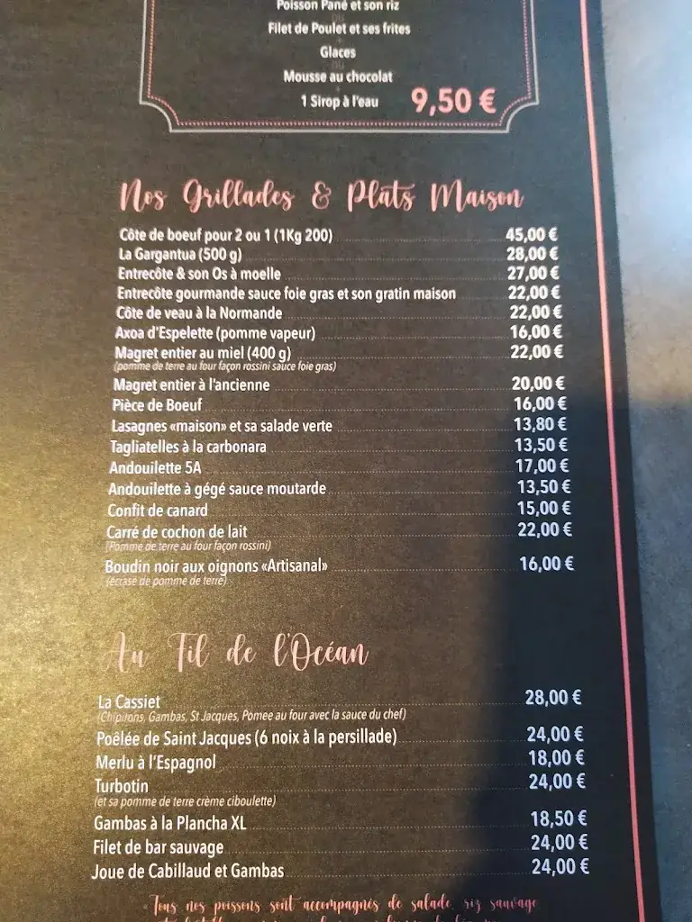 Menu_Auberge le Cassiet_Ondres_image_1