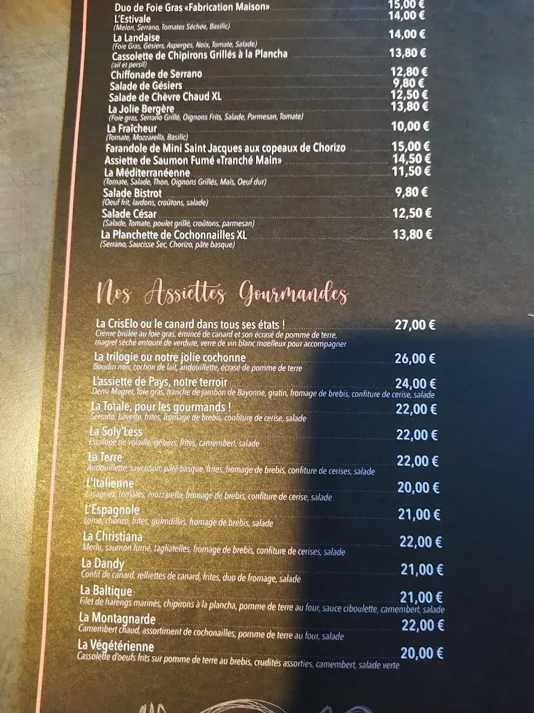 Menu_Auberge le Cassiet_Ondres_image_2