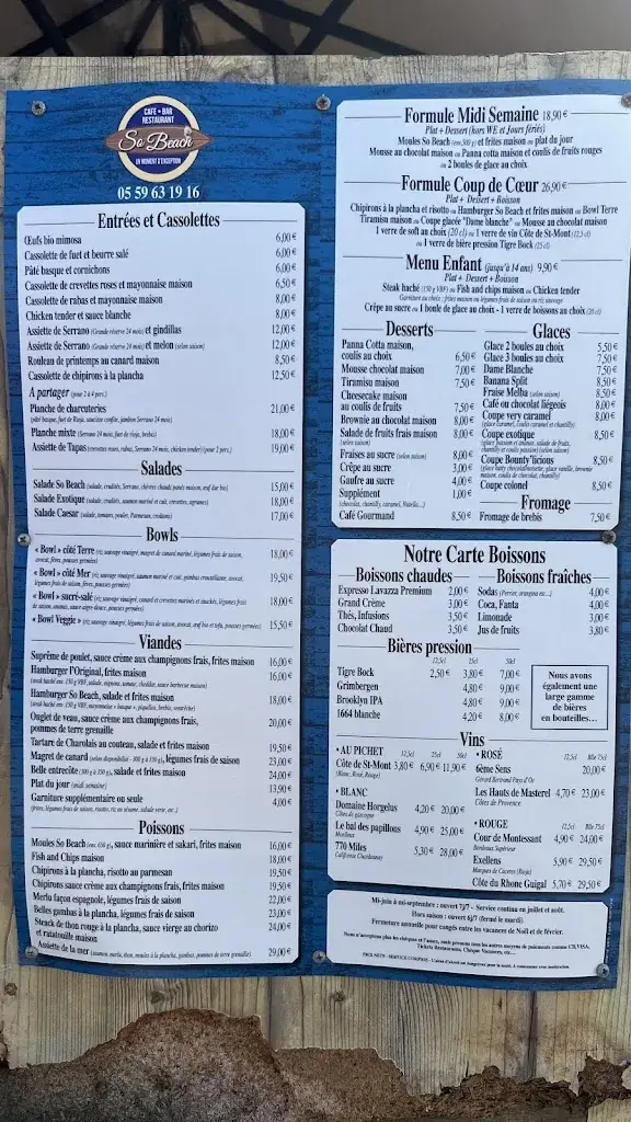 Menu_So Beach_Ondres_image_1