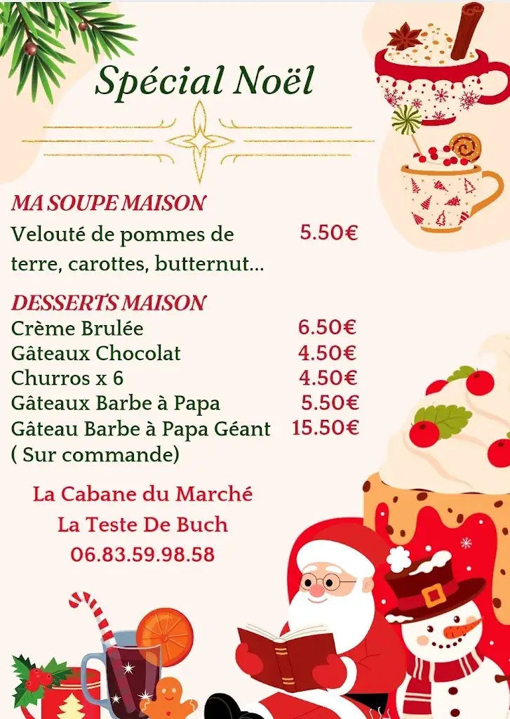 Menu_La cabane du marché - la Teste-de-Buch_Teste-de-Buch_immagine_2