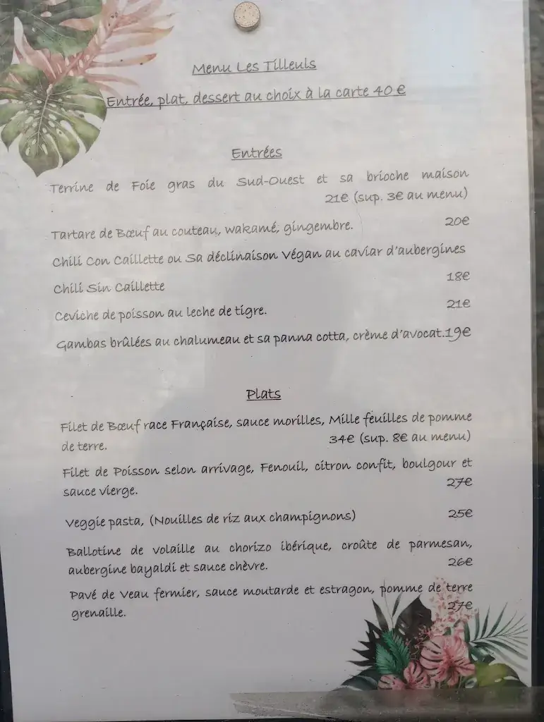 Menu_Restaurant Les Tilleuls_Lagorce_image_4