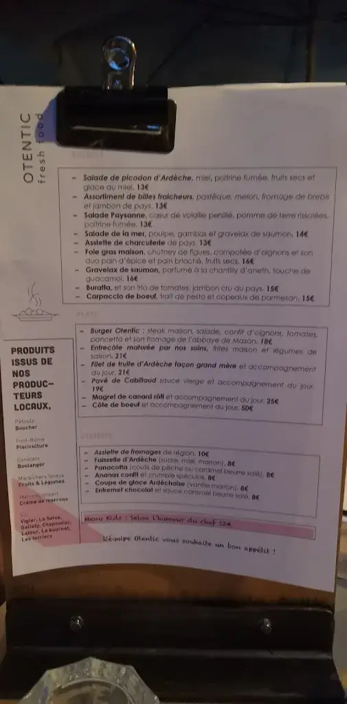 Menu_Otentic Fresh Food Restaurant_Lagorce_image_1