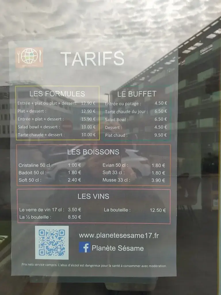 Menu_Restaurant-traiteur Planète Sésame Lagord_Lagord_image_1